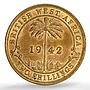 West Africa British 2 shillings George VI KM-24 MS 62 PCGS NiBrass coin 1942 KN