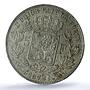 Belgium 5 francs King Leopold II Coinage KM-24 AU55 PCGS silver coin 1872
