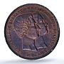 Belgium 10 centimes Leopold I Henriette Marriage MS63 PCGS copper coin 1853