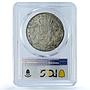 Belgium 5 francs King Leopold II Coinage KM-24 MS62 PCGS silver coin 1870