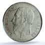 Belgium 5 francs King Leopold II Position A KM-24 MS62 PCGS silver coin 1873