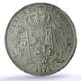 Belgium 5 francs King Leopold II Position A KM-24 MS62 PCGS silver coin 1873