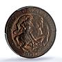 Spain Barcelona 5 centimos Catalanist Union Horsemans MS64 PCGS bronze coin 1900