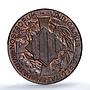 Spain Barcelona 5 centimos Catalanist Union Horsemans MS64 PCGS bronze coin 1900
