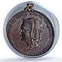 Great Britain Queen Victoria Jubilee Railway Crewe Trains MS 64 PCGS medal 1887