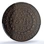 Brazil 37 1/2 reis King Pedro Peter I Golden Vintem XF45 PCGS copper coin 1825