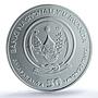 Rwanda 50 francs Gorilla Gilt KM-46 African Ounce MS 70 PCGS silver coin 2008