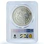 Mexico 1 onza Libertad Angel of Independence KM-613 MS 67 PCGS silver coin 1997