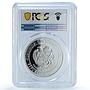 Armenia 100 dram Toad Agama KM-178 Fauna Lizard PR 68 PCGS silver coin 2008