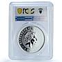 Australia 1 dollar Year Goat KM-665 Lunar Series 1 MS 70 PCGS silver coin 2003