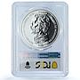 Colombia 750 pesos Hummingbird KM-265 Wildlife Fauna MS 66 PCGS silver coin 1978