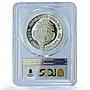 Costa Rica 5000 colones Columbus Colon KM-235 PR 62 PCGS silver coin 1997