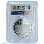 Spain 10 euros US Independence Farragut Ship PR 70 PCGS silver coin 2025