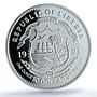 Liberia 10 dollars Protoceraptors KM-99 Dinosaurs PR 67 PCGS silver coin 1993