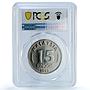 Malaysia 15 ringgit Formula One F1 Grand Prix KM-68 PR65 PCGS CuNi coin 1999