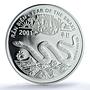 Vietnam 10000 dong Year Snake KM-57 Lunar Calendar PR 68 PCGS silver coin 2001