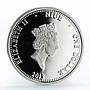 Niue 1 dollar Scented Flowers Rose colored silver coin 2013