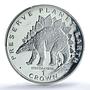 Gibraltar 1 crown Stegosaurus Preserve Dinosaurs PR 66 PCGS silver coin 1993