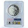 Mexico 100 pesos Football World Cup KM-505 Net Ball PR 68 PCGS silver coin 1985