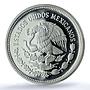 Mexico 100 pesos Football World Cup KM-505 Net Ball PR 68 PCGS silver coin 1985