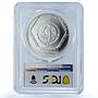 Mexico 5 pesos Lapida Tumba KM-575 Precolombina Maya MS 67 PCGS silver coin 1994