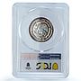 Mexico 1/4 onza Libertad Angel of Independence KM-611 PR68 PCGS silver coin 2004