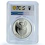 South Africa 20 cents White Rhinoceros KM-357 Fauna PR 70 PCGS silver coin 2003