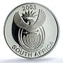 South Africa 20 cents White Rhinoceros KM-357 Fauna PR 70 PCGS silver coin 2003