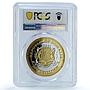 Somalia 250 shillings Galileo Galilei Science Space MS67 PCGS trimetal coin 2009