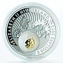 Niue 2 dollars Good Luck Ladybug chamomile silver coin 2012
