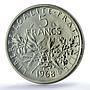 France 5 francs Republic Piedfort KM-P404 Sower SP 68 PCGS silver coin 1968
