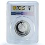 Transnistria 100 roubles Ski Jump KM-81 Turin Olympics PL 70 PCGS Ag coin 2006