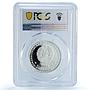 Transnistria 100 roubles Virgo Zodiac Signs Woman PL 70 PCGS silver coin 2005