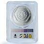Mexico 5 pesos Lapida Tumba KM-575 Precolombina Maya MS 67 PCGS silver coin 1994