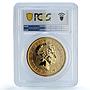 Isle of Man 60 pence Euro Currency Converter KM-1128 MS 65 PCGS brass coin 2002