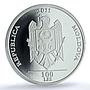 Moldova 100 lei Independence KM-63 Child Flag PR 70 PCGS silver coin 2011