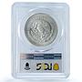 Mexico 1 onza Libertad Type 1 PLATA PURA KM-494.2 MS 68 PCGS silver coin 1991