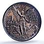 Mexico 1 onza Libertad Angel of Independence KM-494.1 MS64 PCGS silver coin 1986