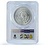 Mexico 1 onza Libertad Angel of Independence KM-494.2 MS66 PCGS silver coin 1990