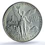 Mexico 1 onza Libertad Angel of Independence KM-494.2 MS66 PCGS silver coin 1990