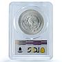 Mexico 1 onza Libertad Angel of Independence KM-494.2 MS65 PCGS silver coin 1990