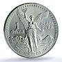 Mexico 1 onza Libertad Angel of Independence KM-494.2 MS65 PCGS silver coin 1990