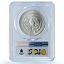 Mexico 1 onza Libertad Angel of Independence KM-494.2 MS66 PCGS silver coin 1990