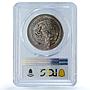 Mexico 1 onza Libertad Angel of Independence KM-494.2 MS65 PCGS silver coin 1990