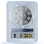 Mexico 1 onza Libertad Angel of Independence KM-639 MS 67 PCGS silver coin 2002