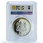 Kenya 1000 shillings Independence KM-38 Mwai Kibaki PR 67 PCGS silver coin 2003