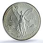 Mexico 1 onza Libertad Type 2 PLaTA PuRA KM-494.3 MS 64 PCGS silver coin 1991