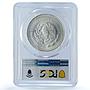Mexico 1 onza Libertad Type 1 PLATA PURA KM-494.2 MS 69 PCGS silver coin 1991