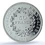 France 50 francs Hercules KM-941.1 Gad-882 F-427 MS 68 PCGS silver coin 1974