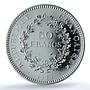 France 50 francs Hercules KM-941.1 Gad-882 F-427 MS 67 PCGS silver coin 1974